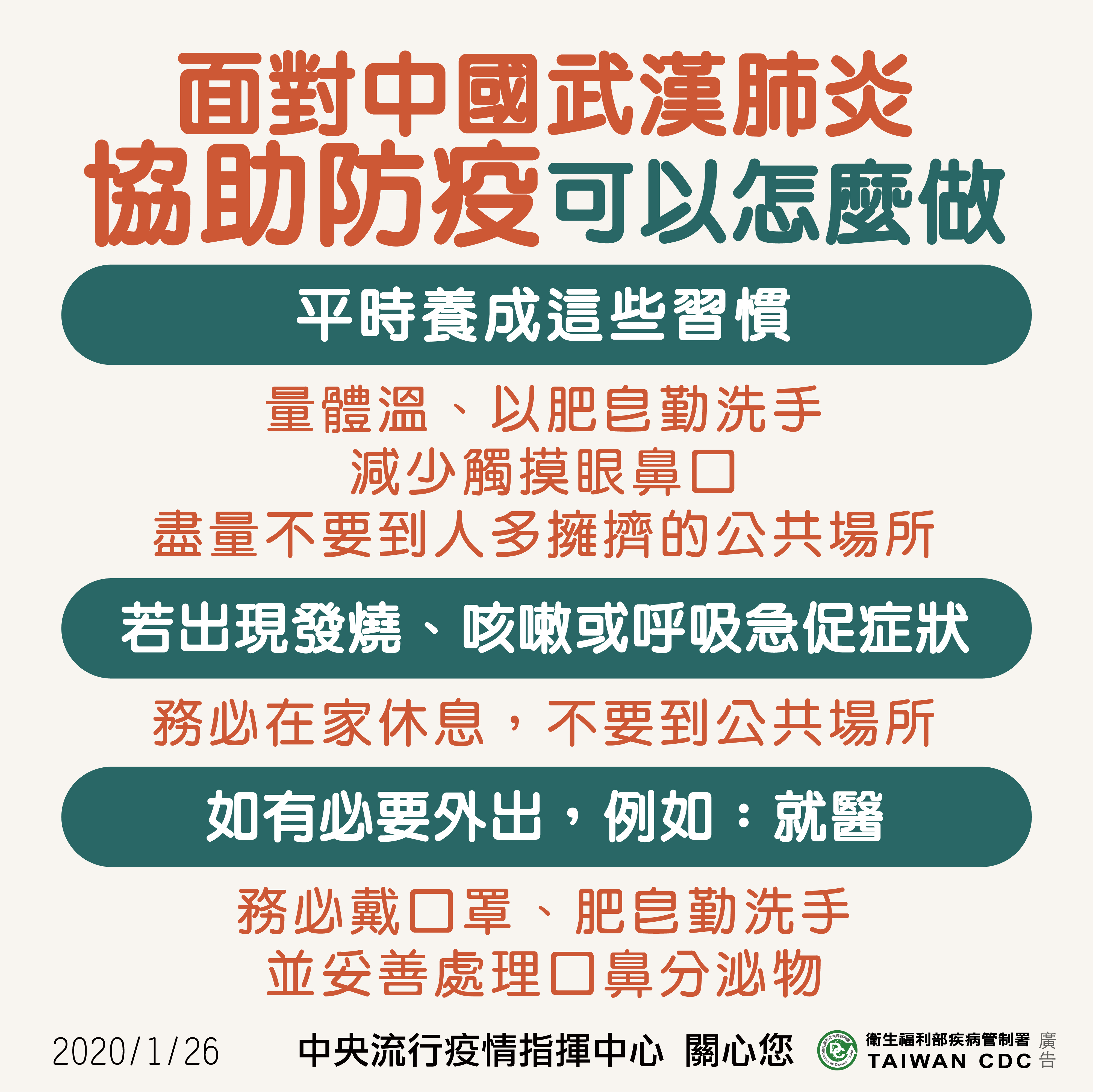 連結到面對中國武漢肺炎 協助防疫可以怎麼做(另開新視窗)